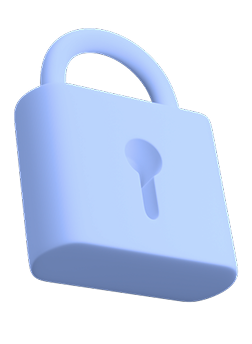 Privacy and security lock icon for local storage
